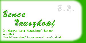 bence mauszkopf business card